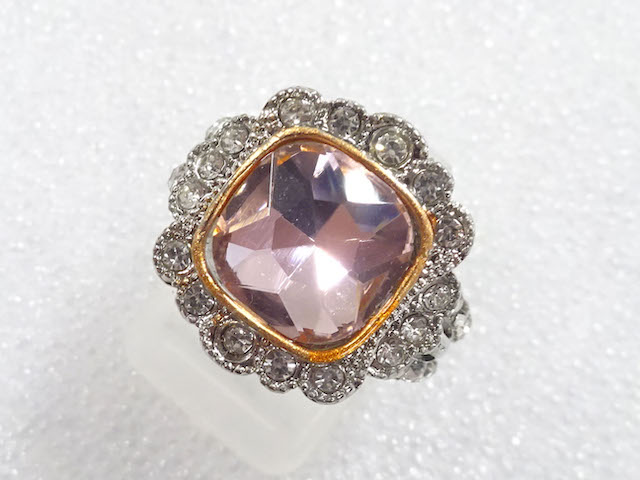 JAPANESE KIMONO / ANTIQUE COLORED STONE RING (SIZE 14)